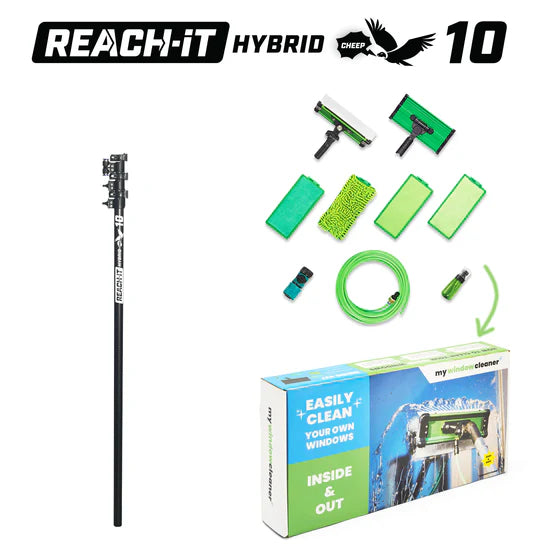 REACH-IT HYBRID teleskopstång med valfritt kit för rengöring av fönster