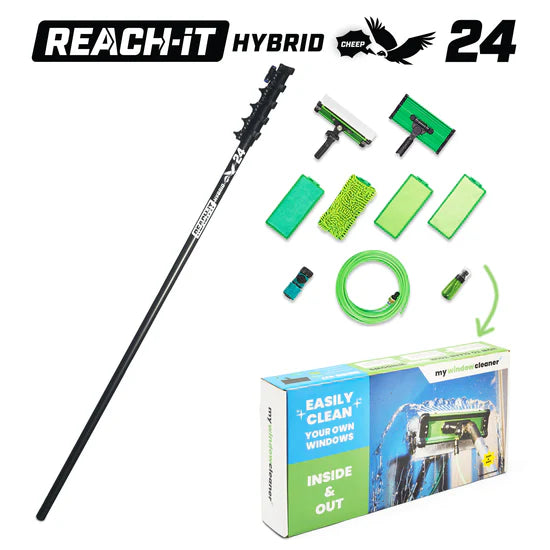 REACH-IT HYBRID teleskopstång med valfritt kit för rengöring av fönster