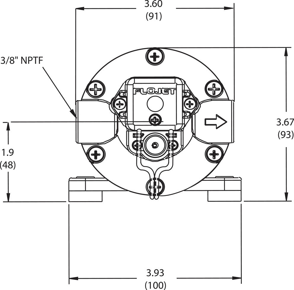 Flojet 100 psi membranpump 230V Vattenpump