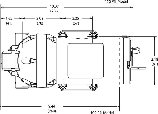 Flojet 100 psi membranpump 230V Vattenpump