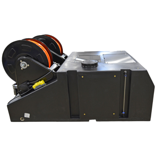 tvättanläggning med rent vatten för fönsterputsning