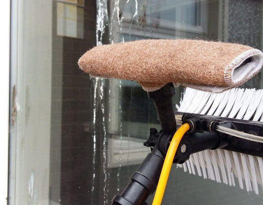 Bronsull scrub Padhållare komplett kit till teleskopstång