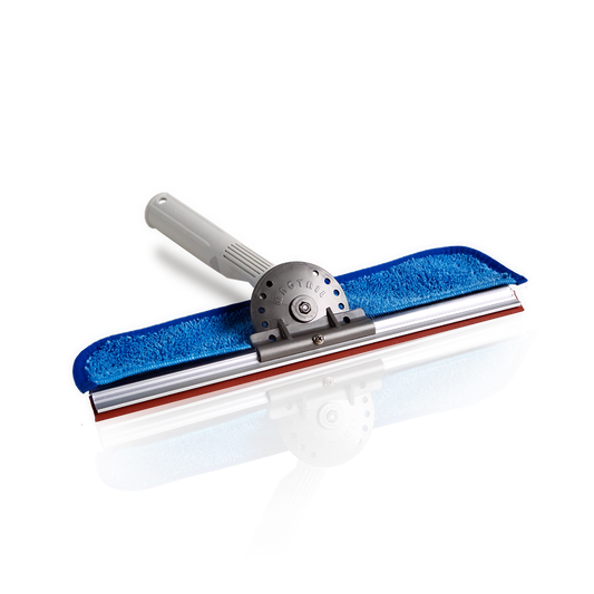 WAGTAIL Whirlwind Fönsterskrapa skviss Wagtail Hiiggh Flyer Fönsterskrapa mycket lämpl vid reparbeten. du blötlägger glaset med mikrofiberplattan för att sedan lägga upp den upptill på skenan och skvissa av rutan som vanligt. Rekommenderas endast till vana fönsterputsare fönsterputsning Fönsterputsredskap