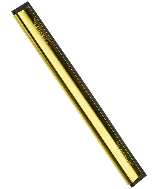 ettore fönsterskrapa topclip mässing. en fönsterskrapa som passar både amatören som proffset. gummigrepp och snabbfäste för att lossa skenan/gummibladet från handtaget. Välj längd på skenan enligt ovan. Köp gärna extra gummiblad under avdelningen gummiblad/ettore. Ettore ORGINALET mässing