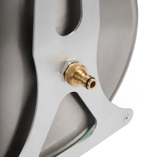 RADIAL kompakt slangupprullare i rostfritt stål