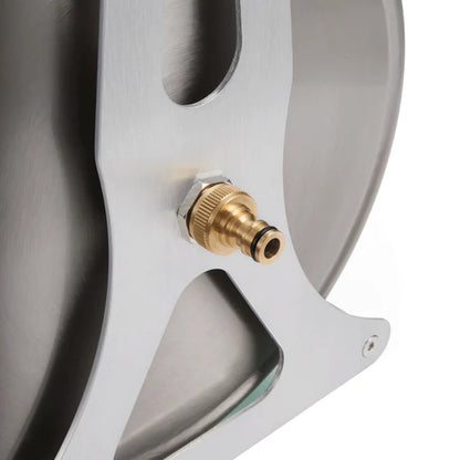 RADIAL kompakt slangupprullare i rostfritt stål