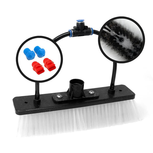 tvättborste till fönster, dubbeltrim, blandade natur borsthår