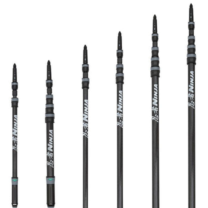 Ninja lättvikt teleskopstång i kolfiber.