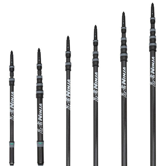 Ninja lättvikt teleskopstång i kolfiber.